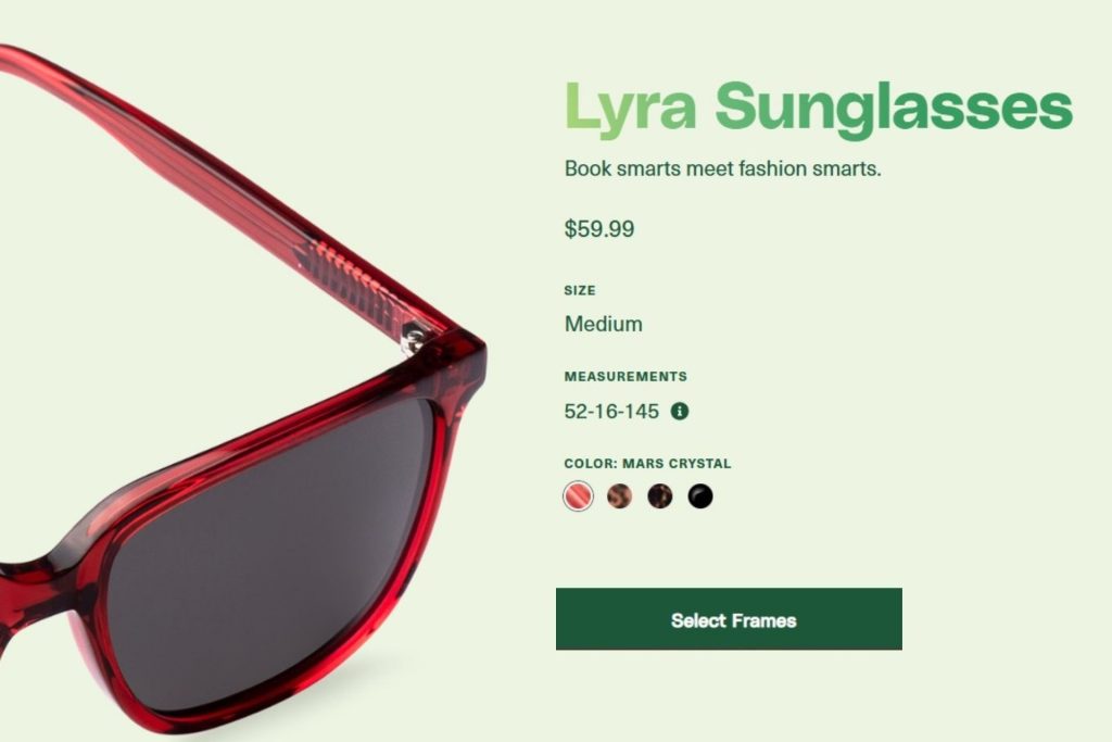 Hubble Contacts lyra sunglasses