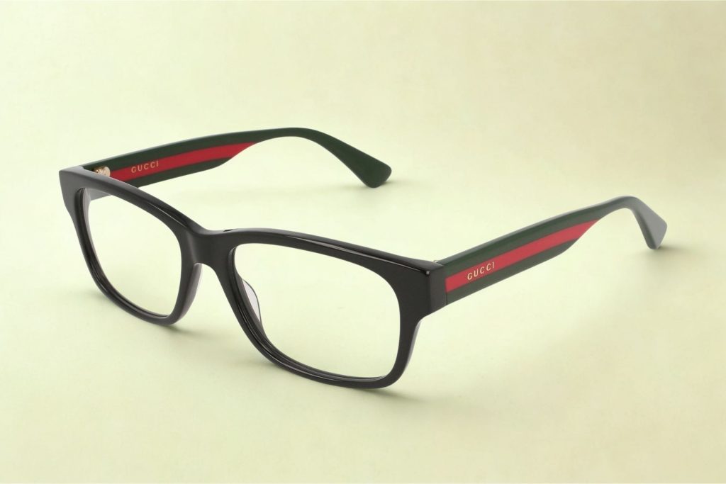 Gucci GG0343O rectangular black glasses