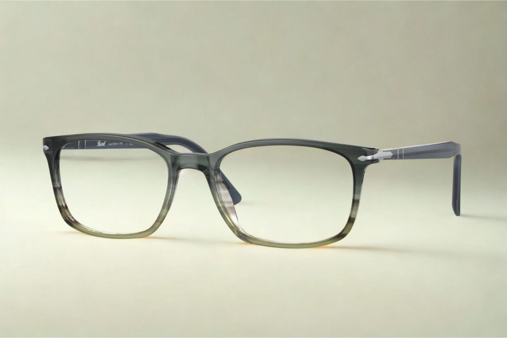 Persol PO3189V eyeglasses featuring gradient green frames