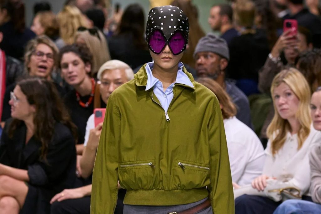 Prada's Huge Bug-eye Sunglasses on the S/S 25 Runway