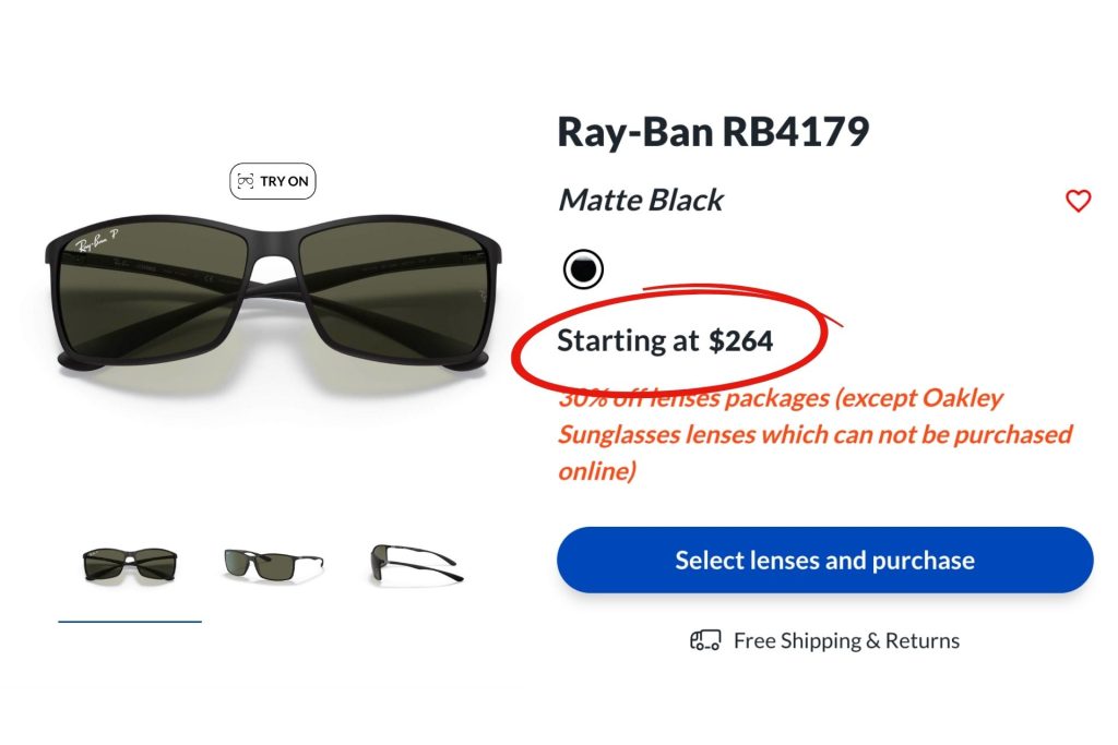 For Eyes Ray-Ban RB4179 Sunglasses