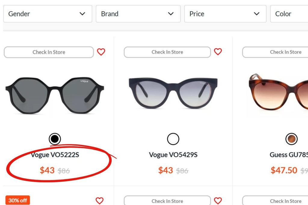 For Eyes Sunglasses Page