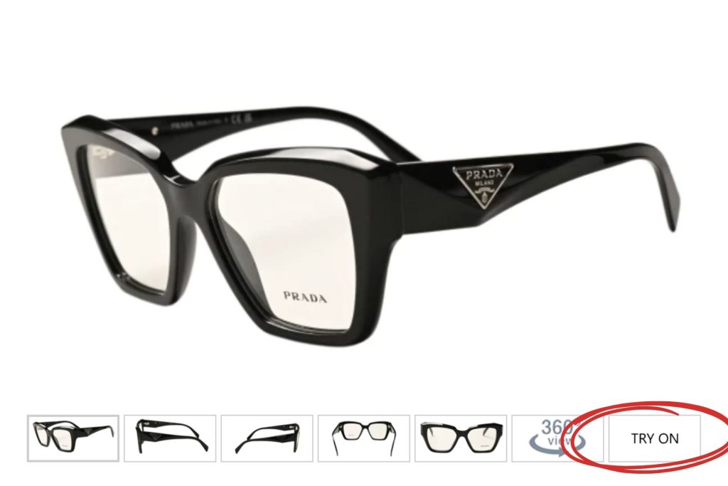 Virtual try-on button