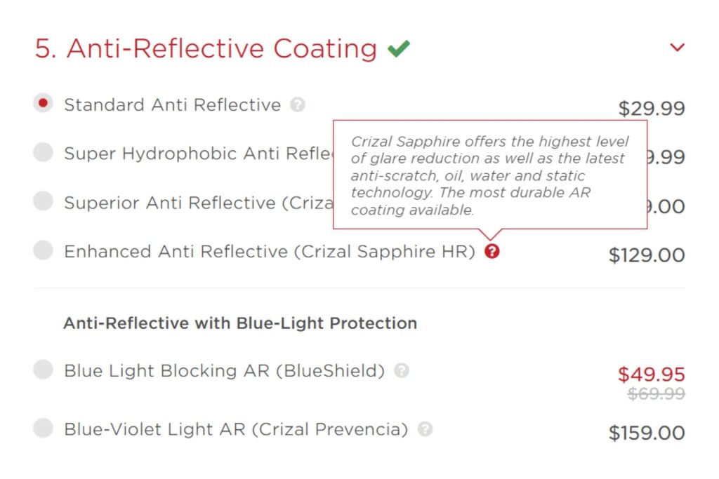 Crizal Sapphire HR Anti-Reflective Coating at EZContacts