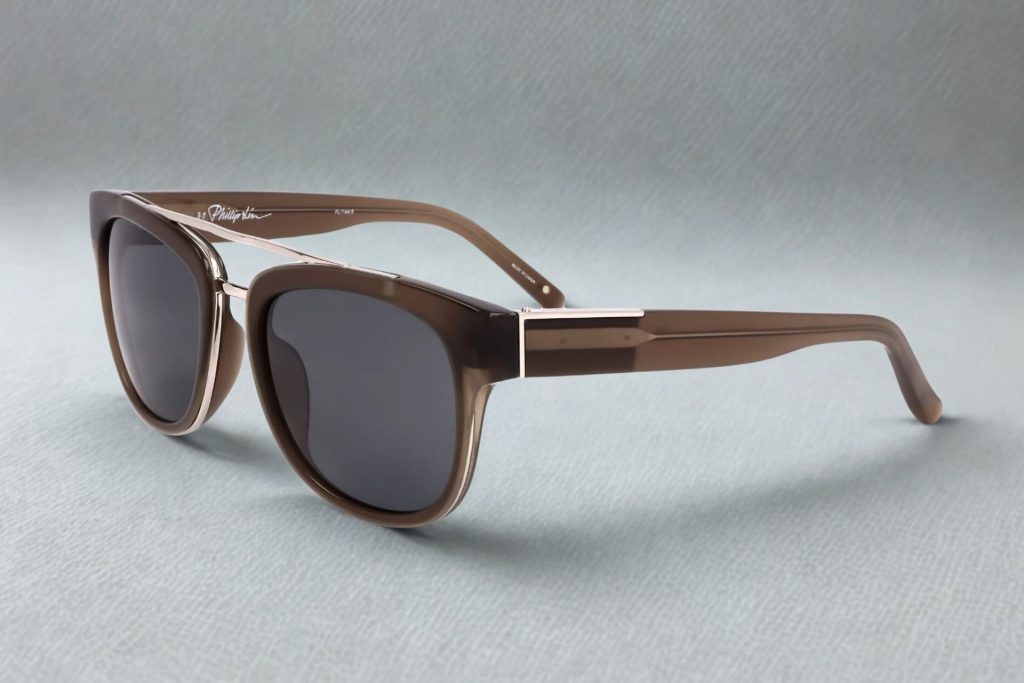 Phillip Lim by Linda Farrow PL144 brown retro sunglasses