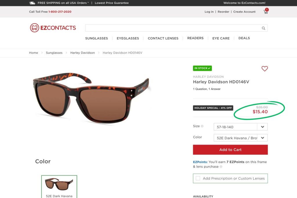 Harley Davidson HD0146V sunglasses