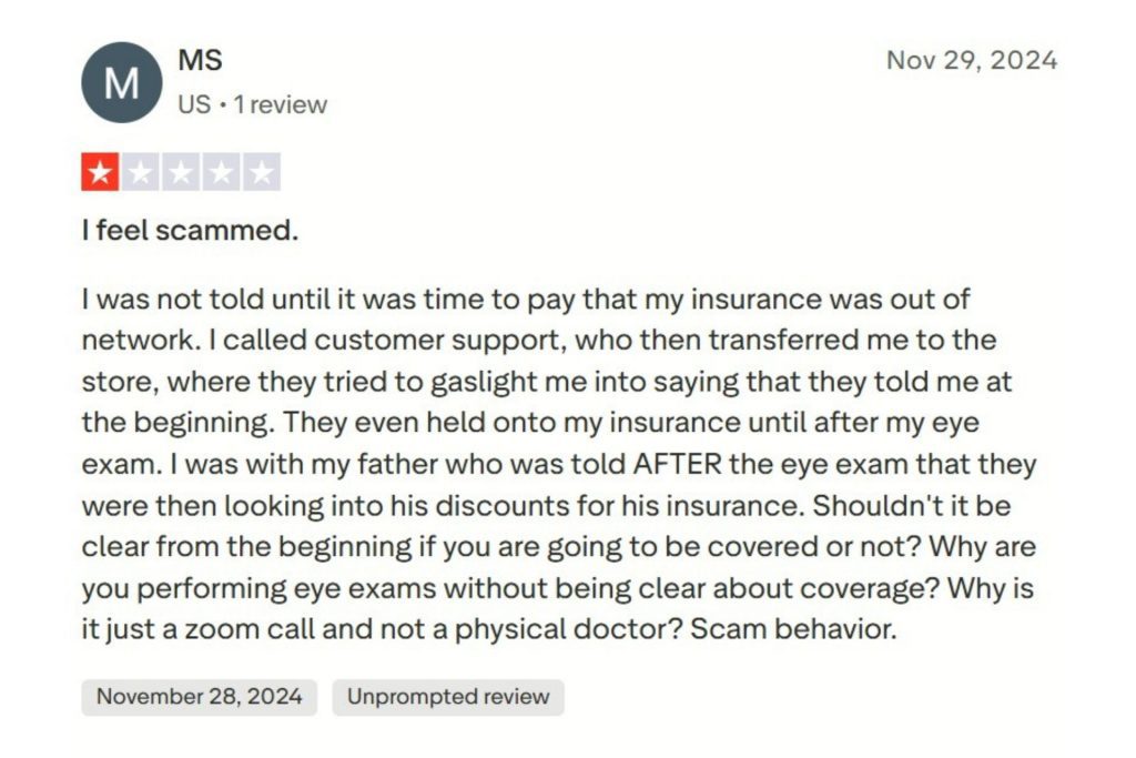 Stanton Optical customer review