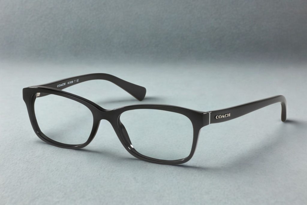 Coach HC6089 black rectangular glasses