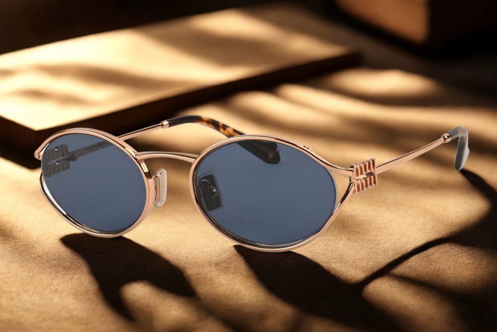 Miu Miu MU 52YS blue-tinted sunglasses