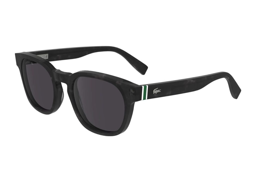 Lacoste L6015S sunglasses featuring gray Havana frames