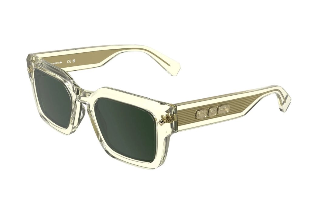 Lacoste sunglasses L6071S featuring transparent yellow frames