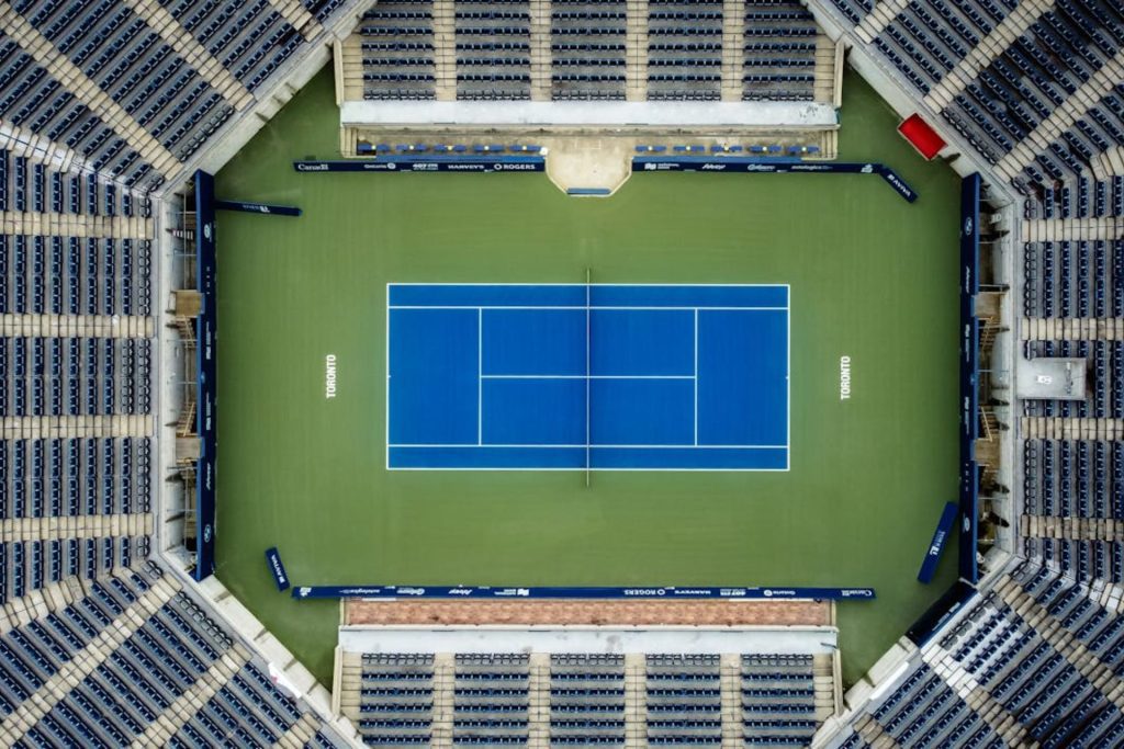 View of a tennis court