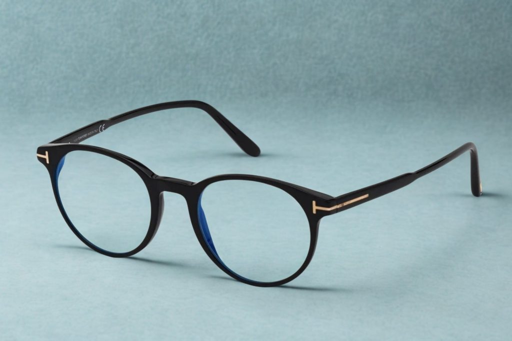 Tom Ford FT5695-B black round glasses