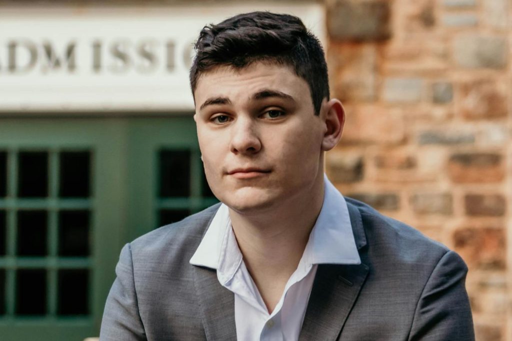 Man with a square face