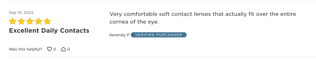 EZContacts customer review