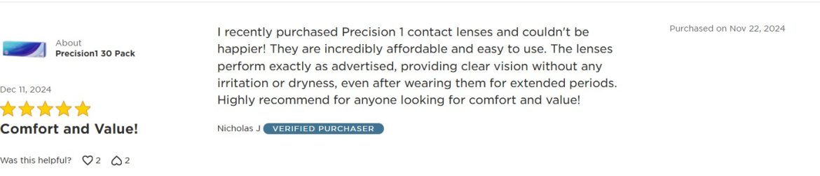 PRECISION 1 Contacts: Everything You Need to Know Before You Buy ...
