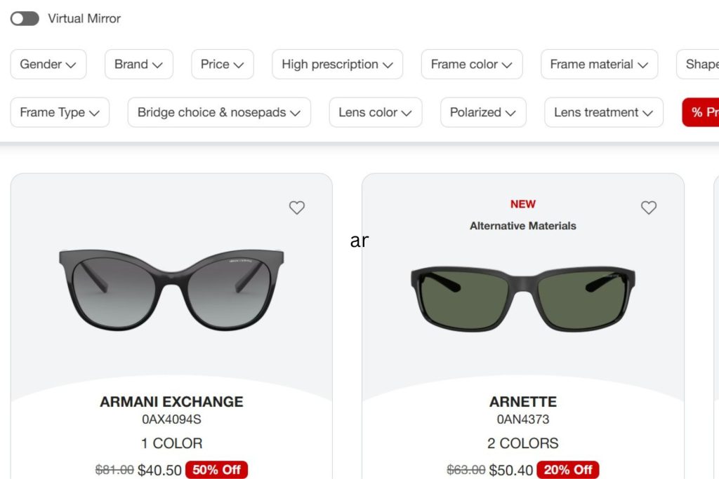 Target Optical sunglasses prices