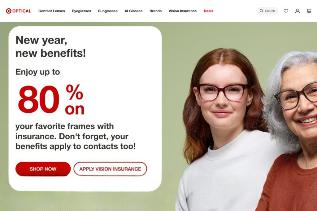 Target Optical website