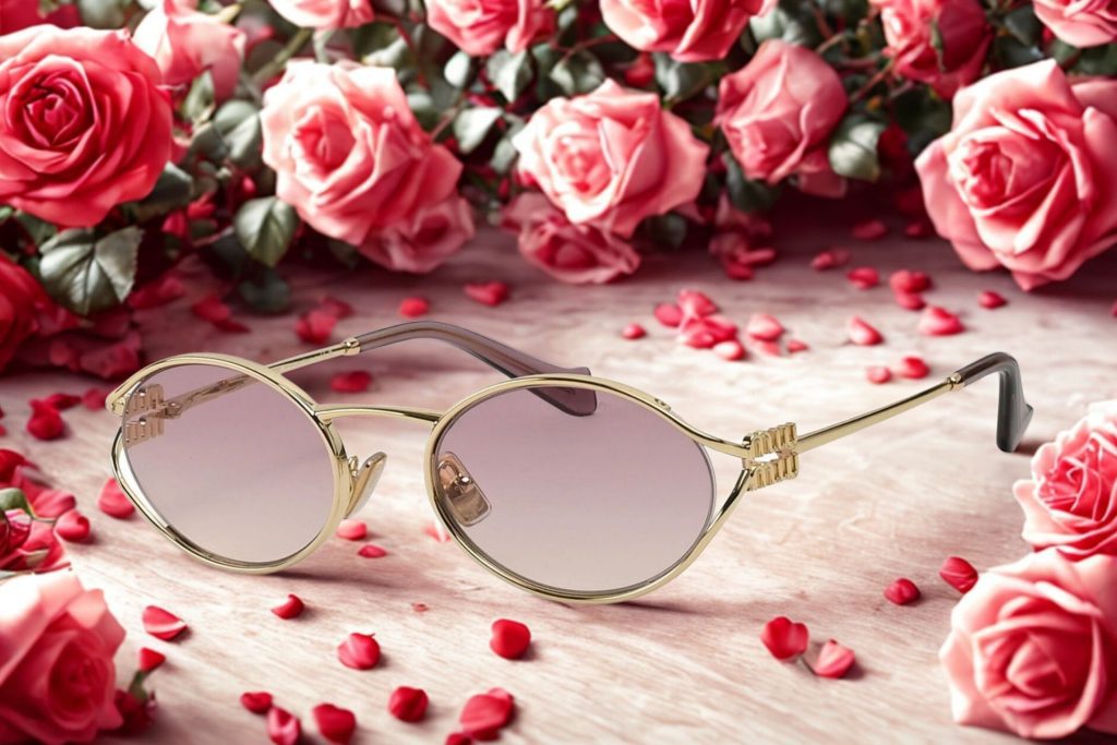 Miu Miu MU 52YS oval sunglasses with violet lenses