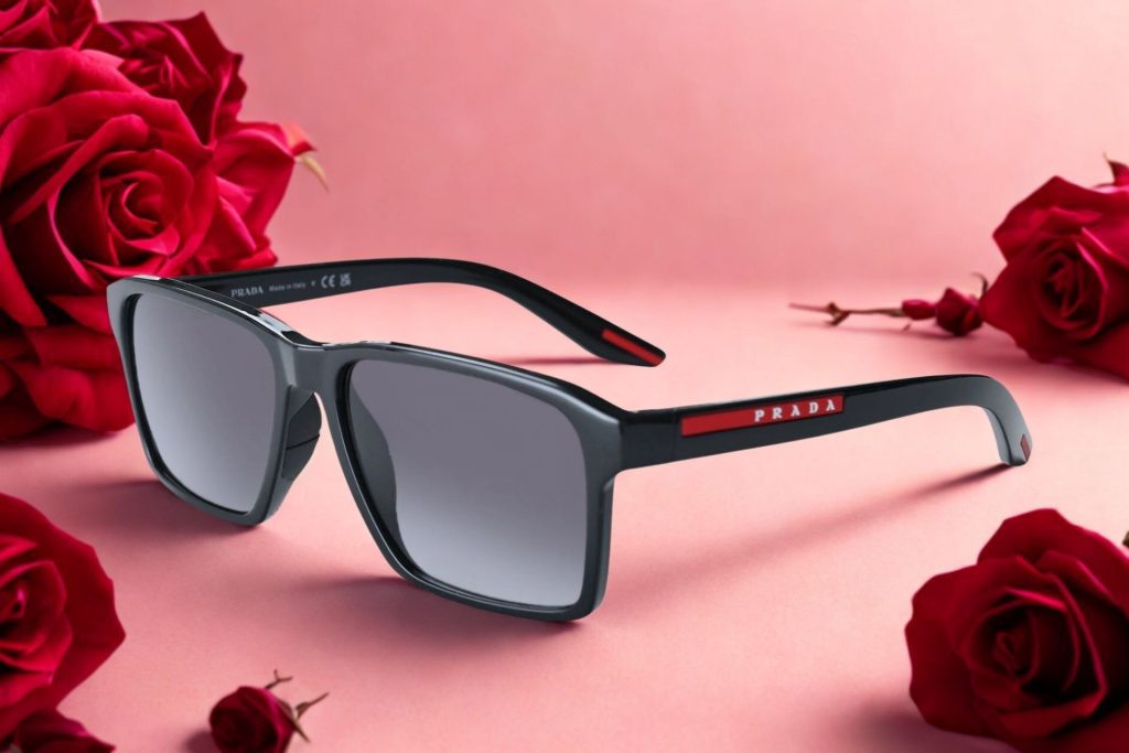 Prada Linea Rossa PS 05YS sunglasses with red Prada detailing