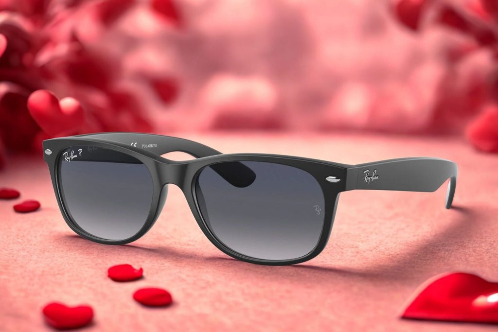 Ray-Ban RB2132 NEW WAYFARER sunglasses with black lenses