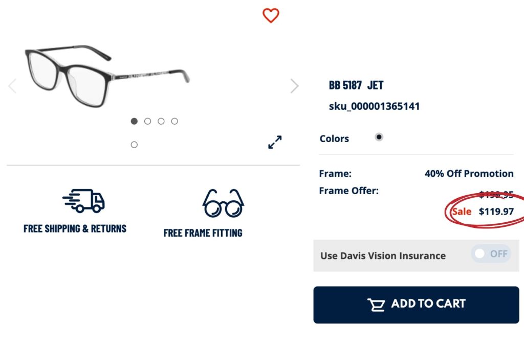 Bebe BB5187 glasses at Visionworks