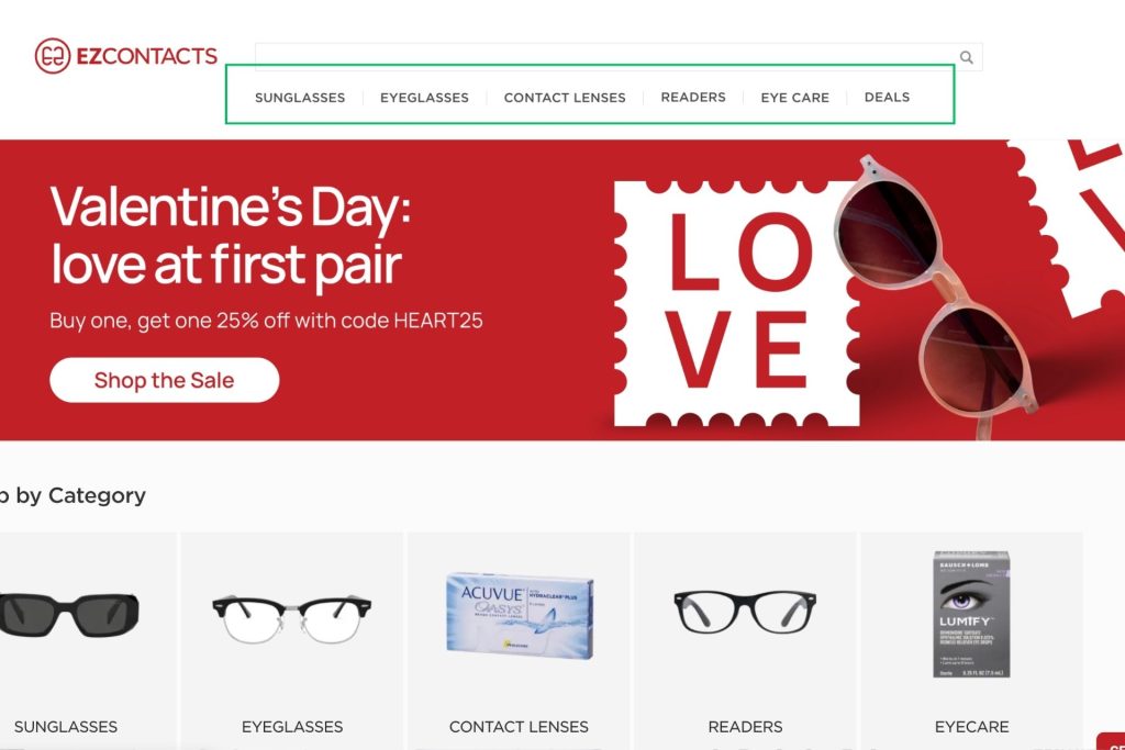 EZContacts website homepage