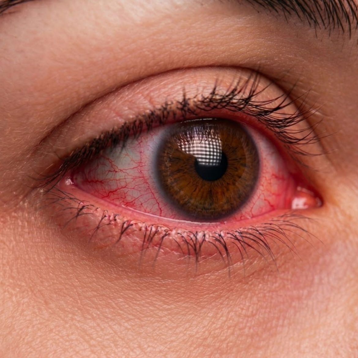 Close-up of a red eye