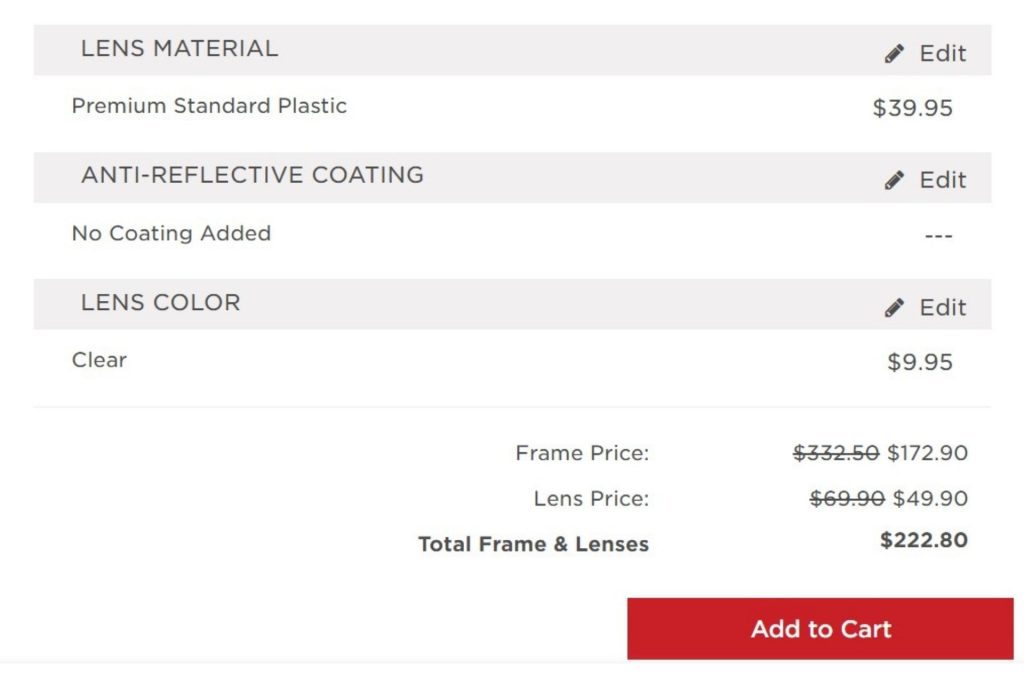 Price of Boss 1582 glasses at EZContacts