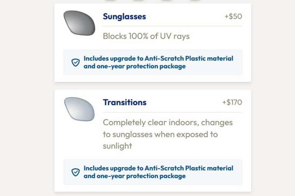Sunglass lenses at America's Best