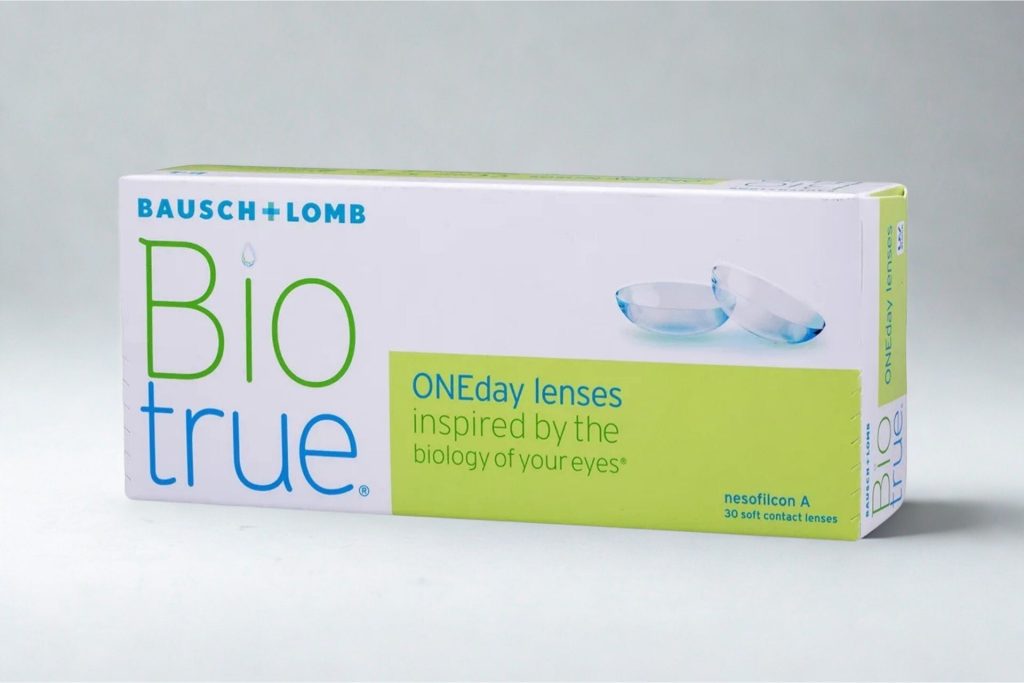 Box of BioTrue contact lenses