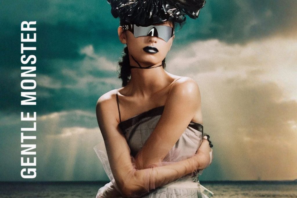 Model wearing Gentle Monster sunglasses