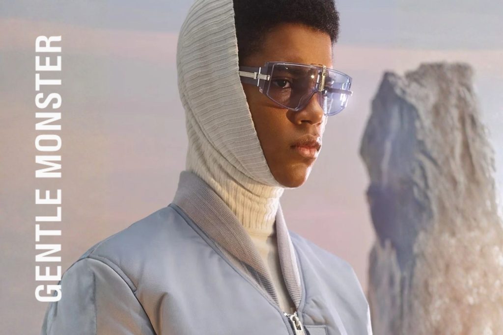 Gentle Monster oversized purple sunglasses