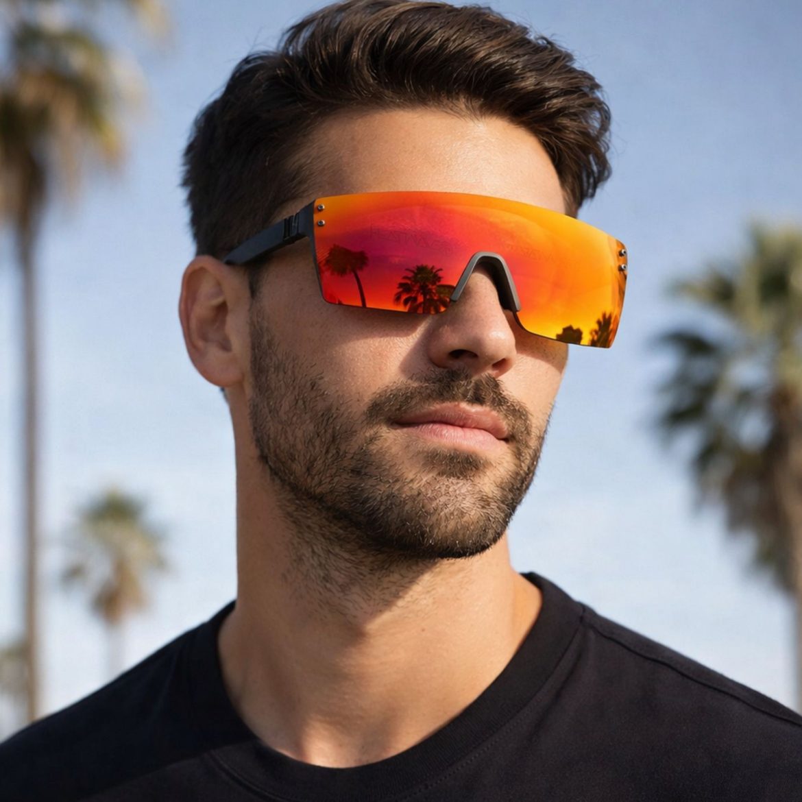 Man wears Heatwave sunglasses