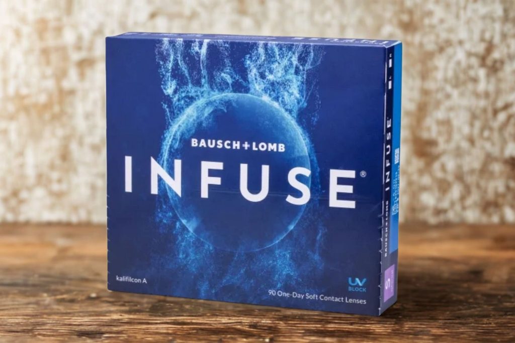 Box of Infuse contact lenses