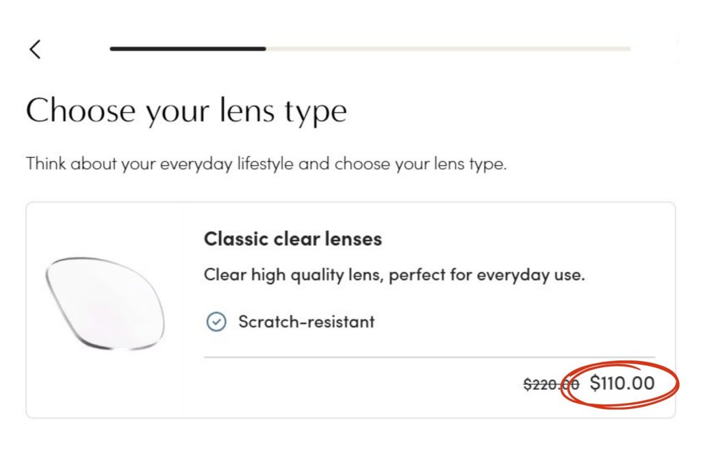 Classic clear lenses at LensCrafters