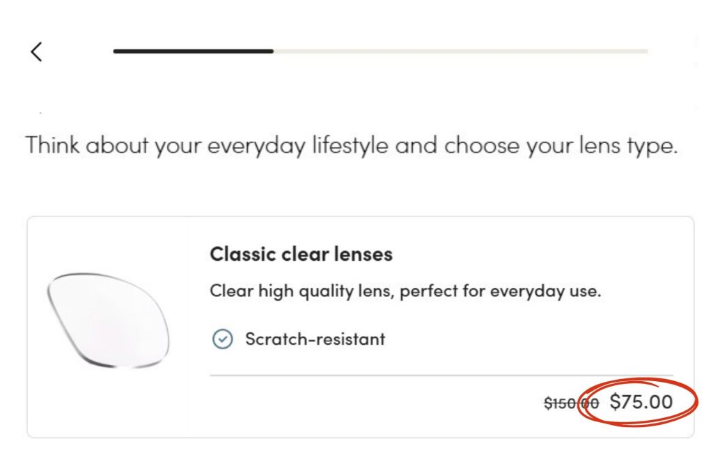 Deal on classic clear lenses at LensCrafters