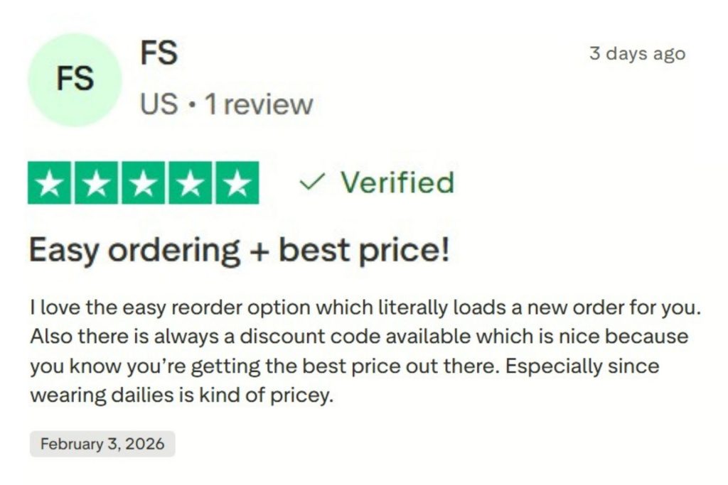 EZContacts TrustPilot review