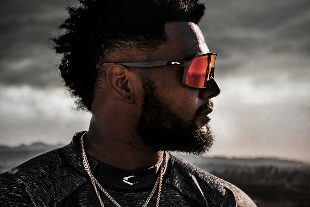 Man wearing Oakley sunglasses