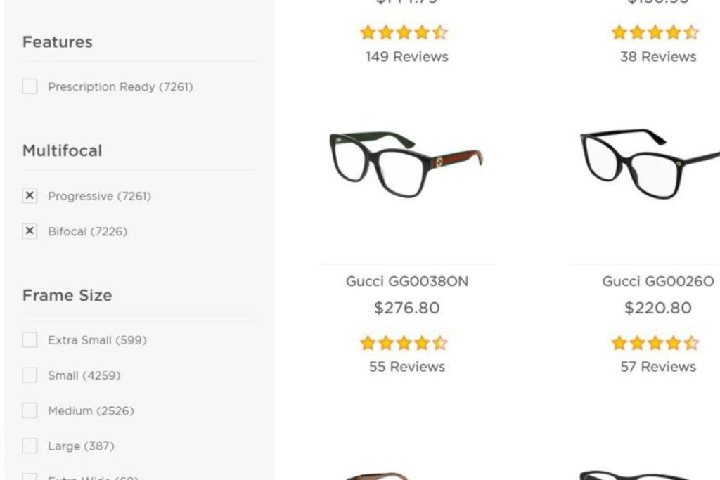 Multifocal and bifocal filters on EZContacts
