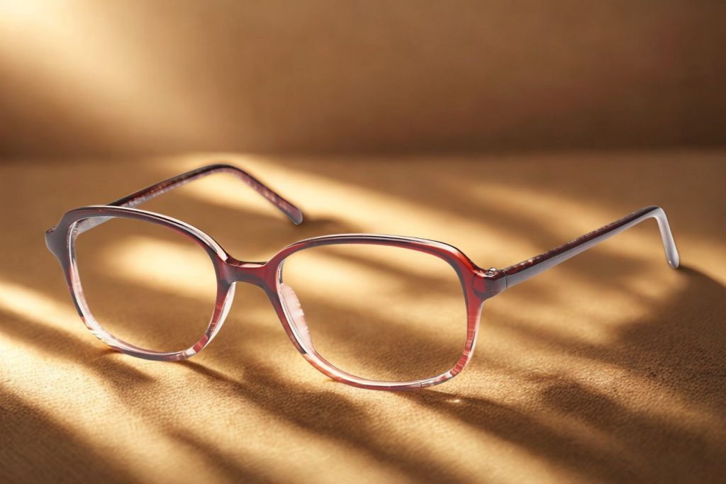 4U UM 71 oval glasses with brown frames