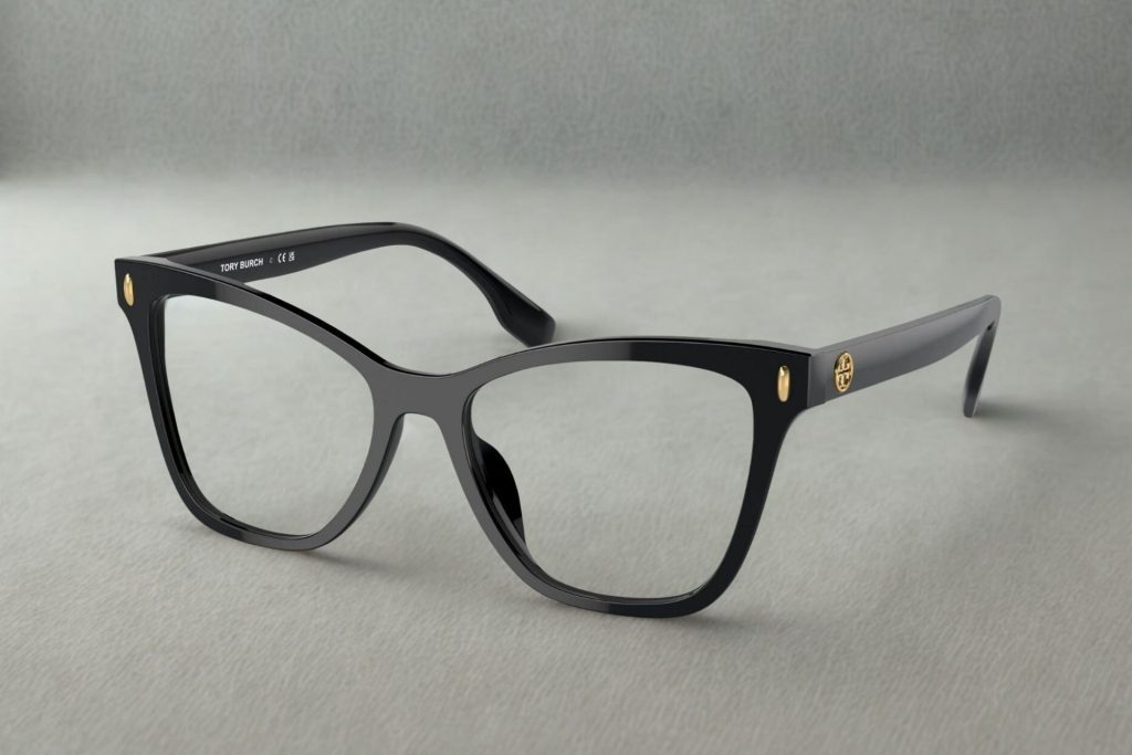 Tory Burch TY2142U glasses with black cat-eye frames
