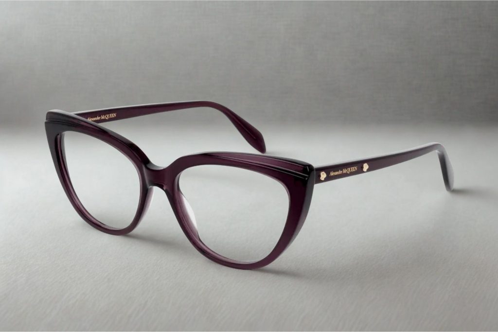 Dark purple Alexander McQueen AMO253O glasses