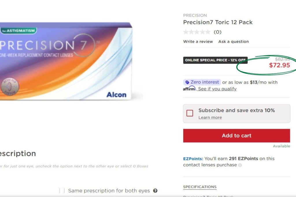 PRECISION7 contacts on EZContacts