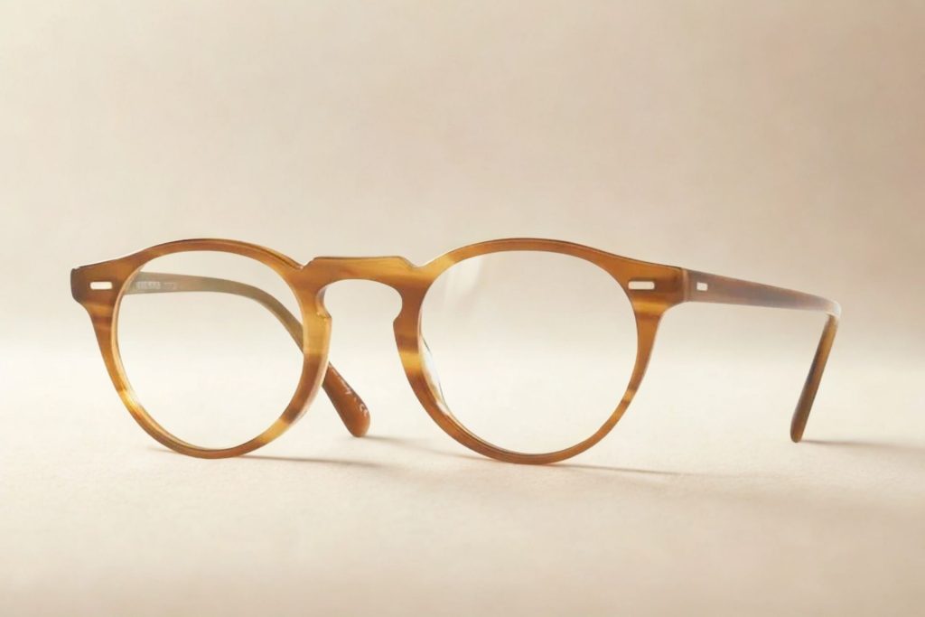 Oliver Peoples OV5186 GREGORY PECK round glasses with brown frames