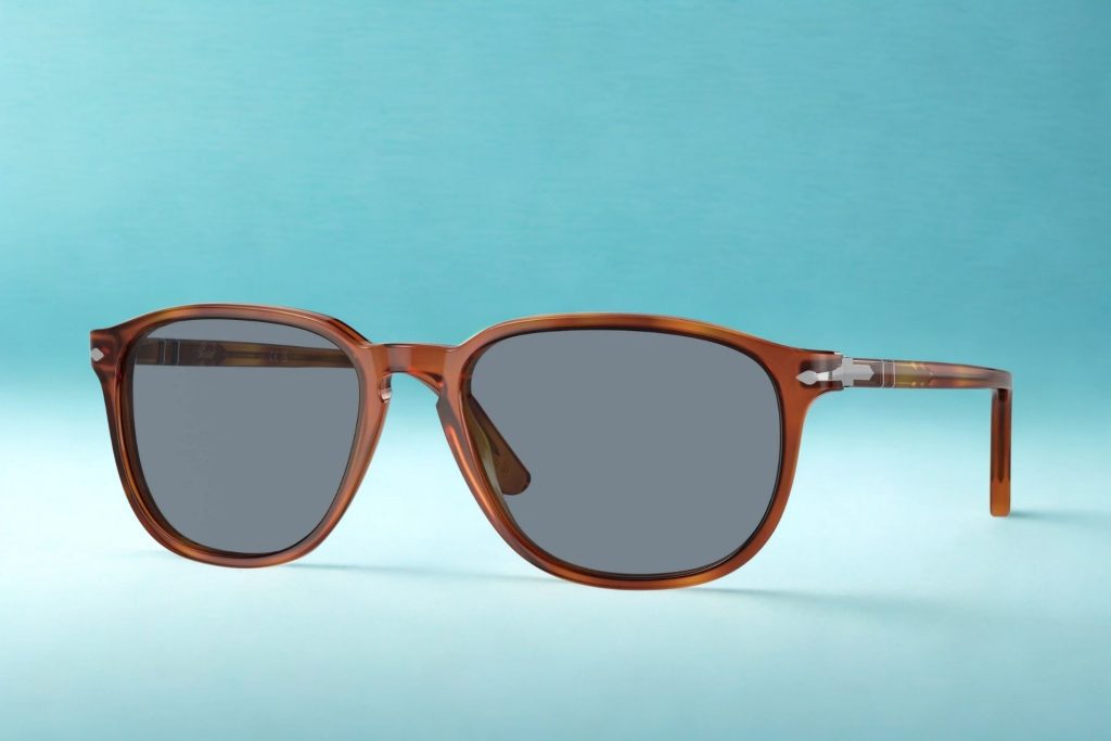 Persol PO3019S sunglasses with blue lenses