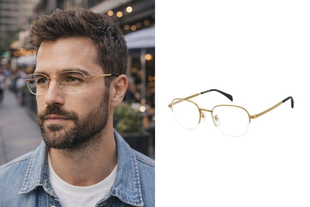 David Beckham DB 1109/G semi-rimmed glasses