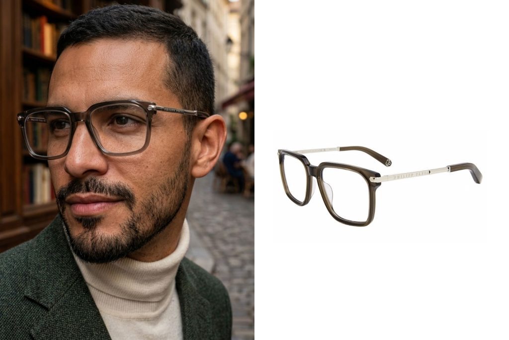 Philipp Plein VPP117M oversized glasses