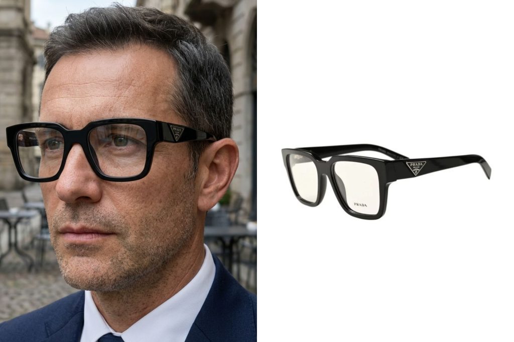 Prada PR 08ZV thick black tinted glasses