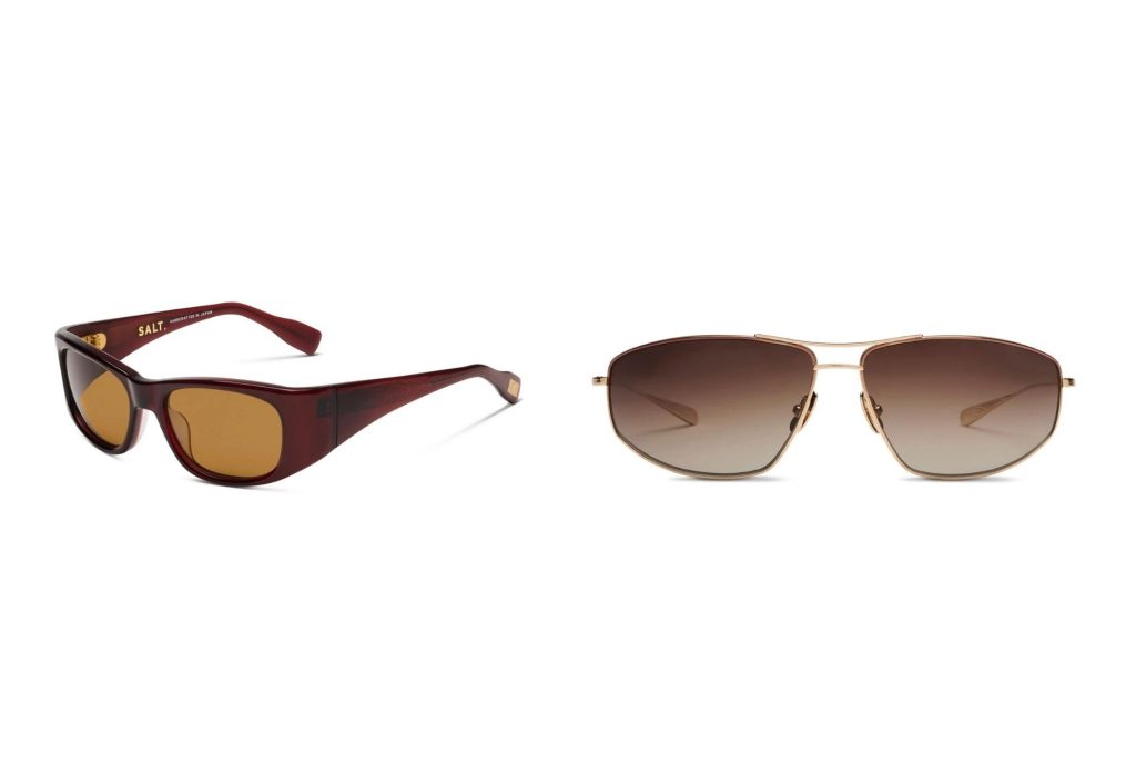 (Left) Ruby Atomic women’s sunglasses (Right) Unisex Jahn aviator sunglasses